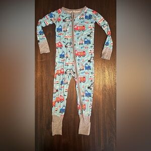 Little Sleepies Blue Rescue Vehicles One-Piece Adjustable sizing / footies